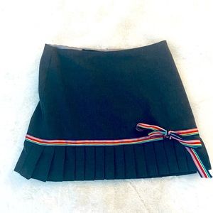 Maizy Cummings Mini Gray Pleated Skirt SZ 2